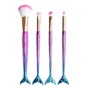 Kit Arte Sedução Pincéis para Maquiagem Sereia (4 Unidades)